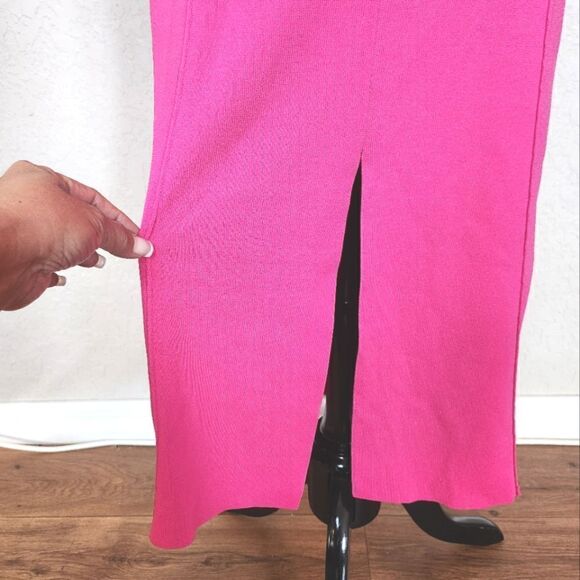 Caroline Constas V-neck Sheath Midi Dress Pink Size S - Picture 4 of 6